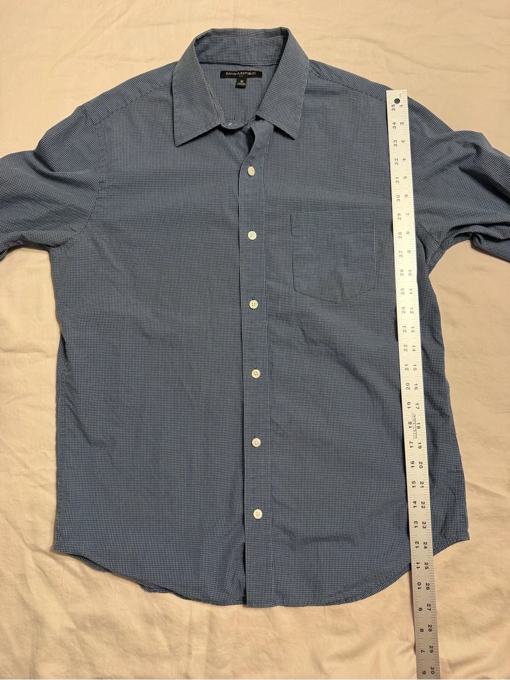 Banana Republic Button Front Shirt Size M Blue